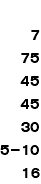  7 75 45 45 30 5-1016